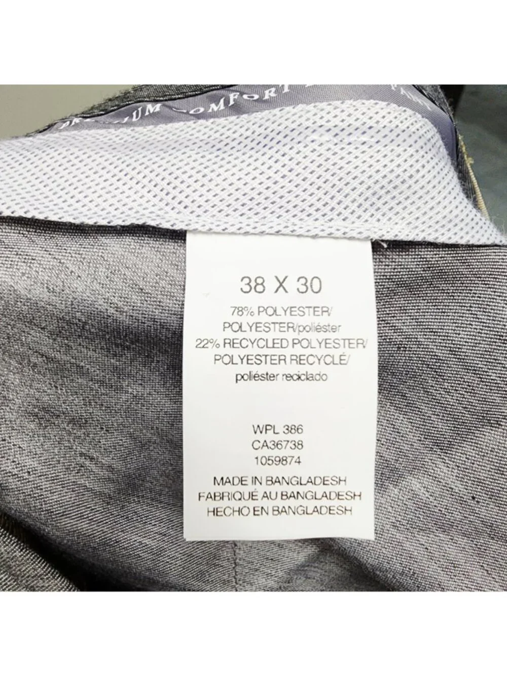 Haggar Mens Slim Fit Premium Comfort Khaki Dress Pants 38x30 Beige